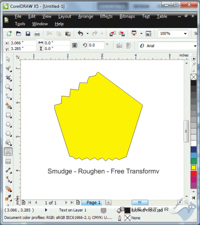 آموزش کار با ابزارSmudge - Roughen - Free Transform
