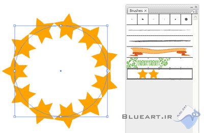 آموزش نرم افزار ایلوستریتور درس ششم، (استفاده براش در Illustrator)