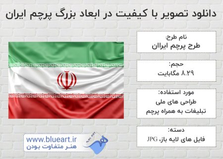 دانلود تصویر با کیفیت در ابعاد بزرگ پرچم ایران